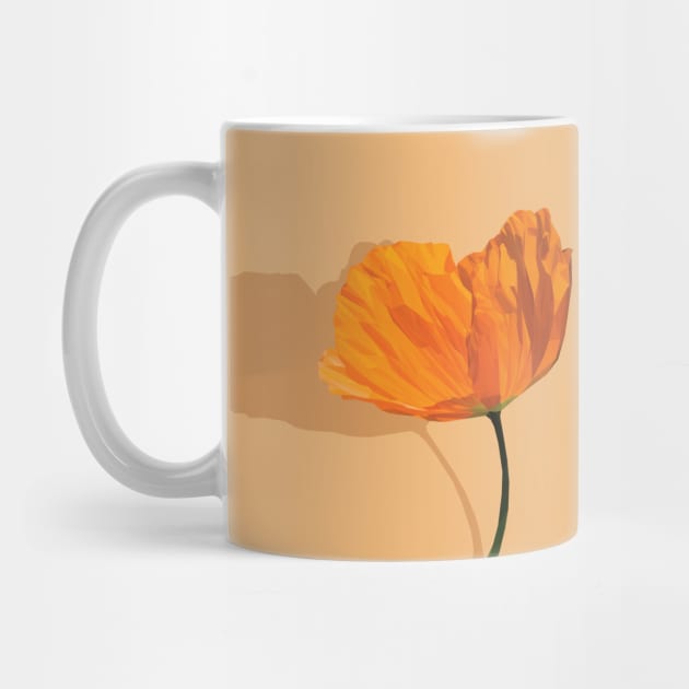 Low Poly Orange Poppy by ErinFCampbell